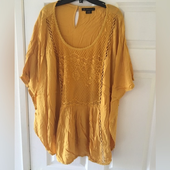 Love & Legend Tops - Sz 24 mustard boho top